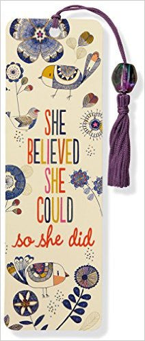 She Believed She Could Beaded Bookmark